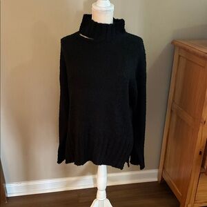 Lush Classic Black Cowl Neck Sweater